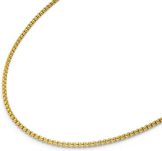 Guldbelagt halsband med venetiansk länk, guldfärgad.