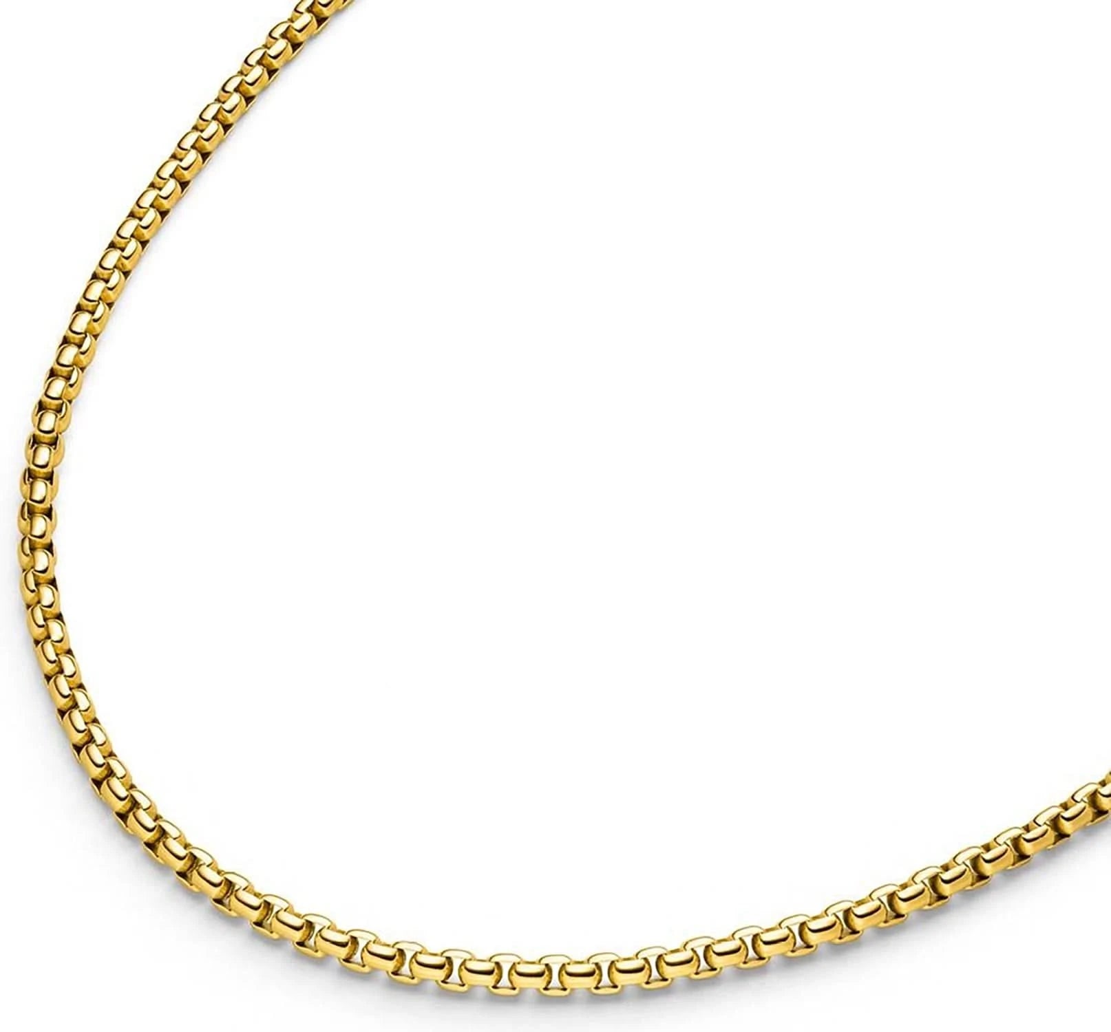Guldbelagt halsband med venetianska länkar