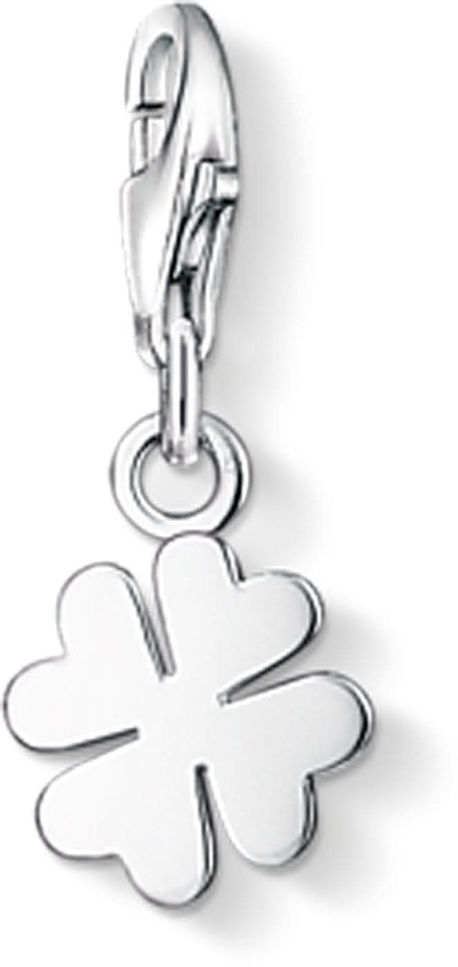 Klöverhänge i 925 sterling silver med ögla och fyrklövermotiv