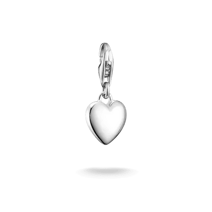 Halsband med hjärthänge i polerat 925 sterlingsilver med ögla
