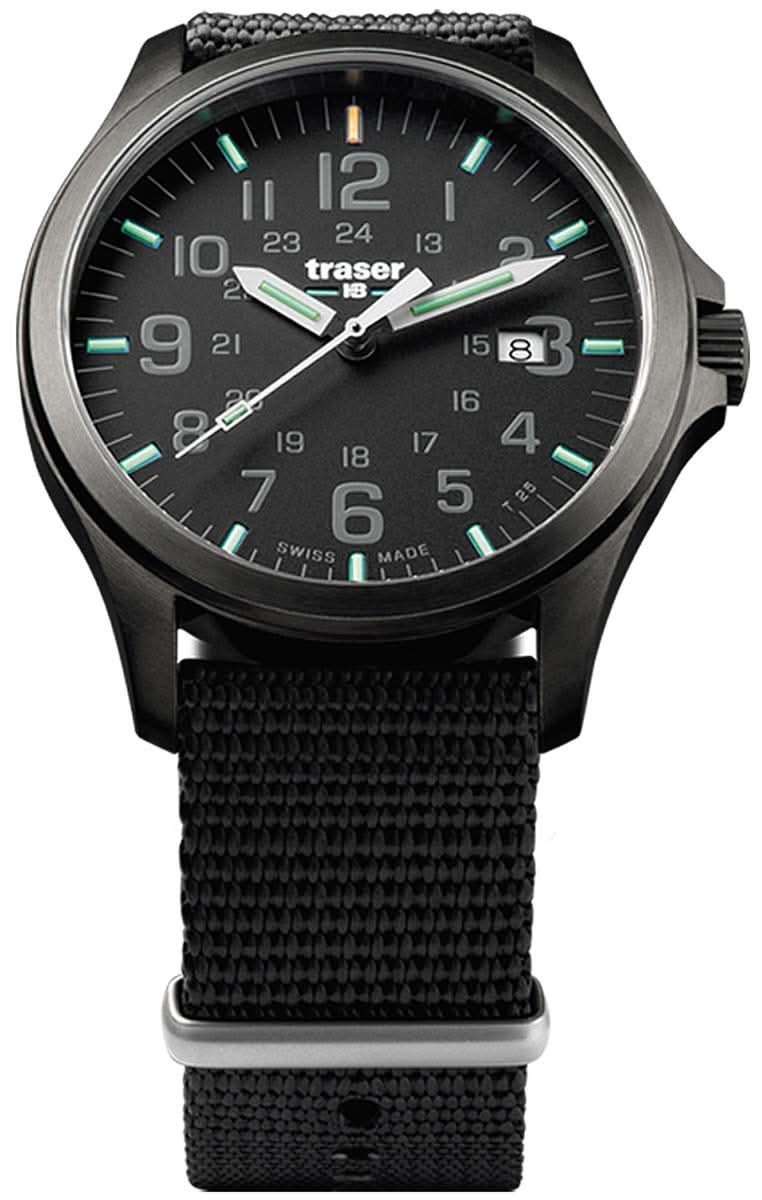 Traser P67 Officer Pro herrklocka med svart boett och textilarmband