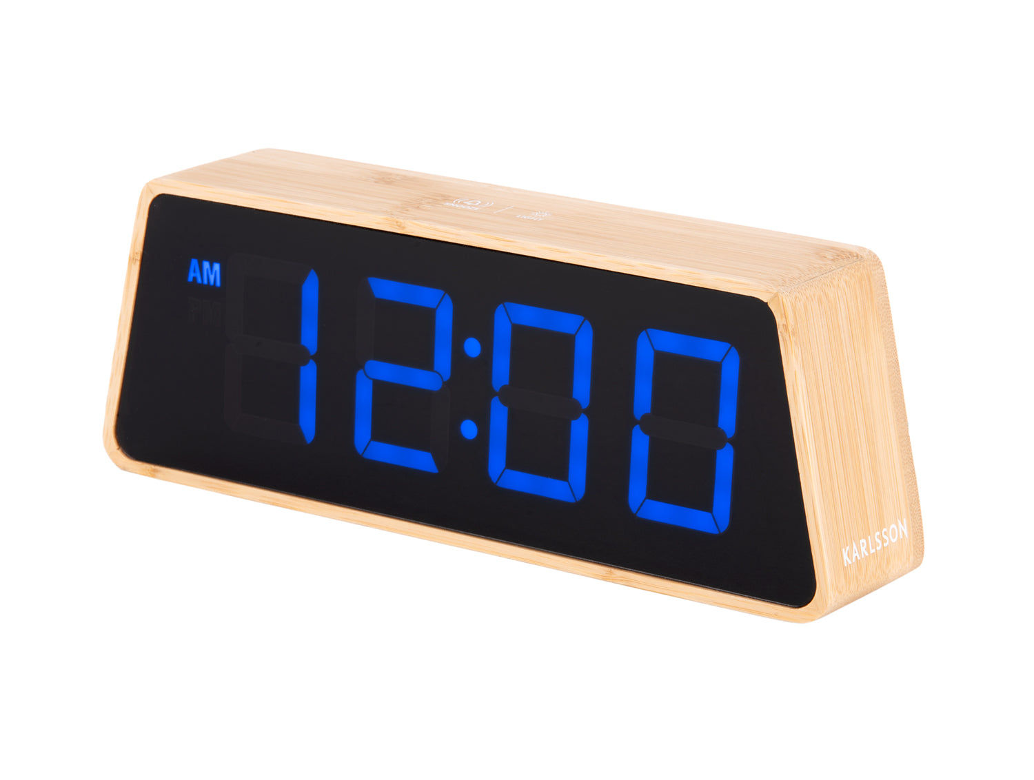 Bambu LED-väckarklocka med färgskiftande LED-display, blå siffror