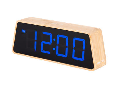 Bambu LED-väckarklocka med färgskiftande LED-display, blå siffror