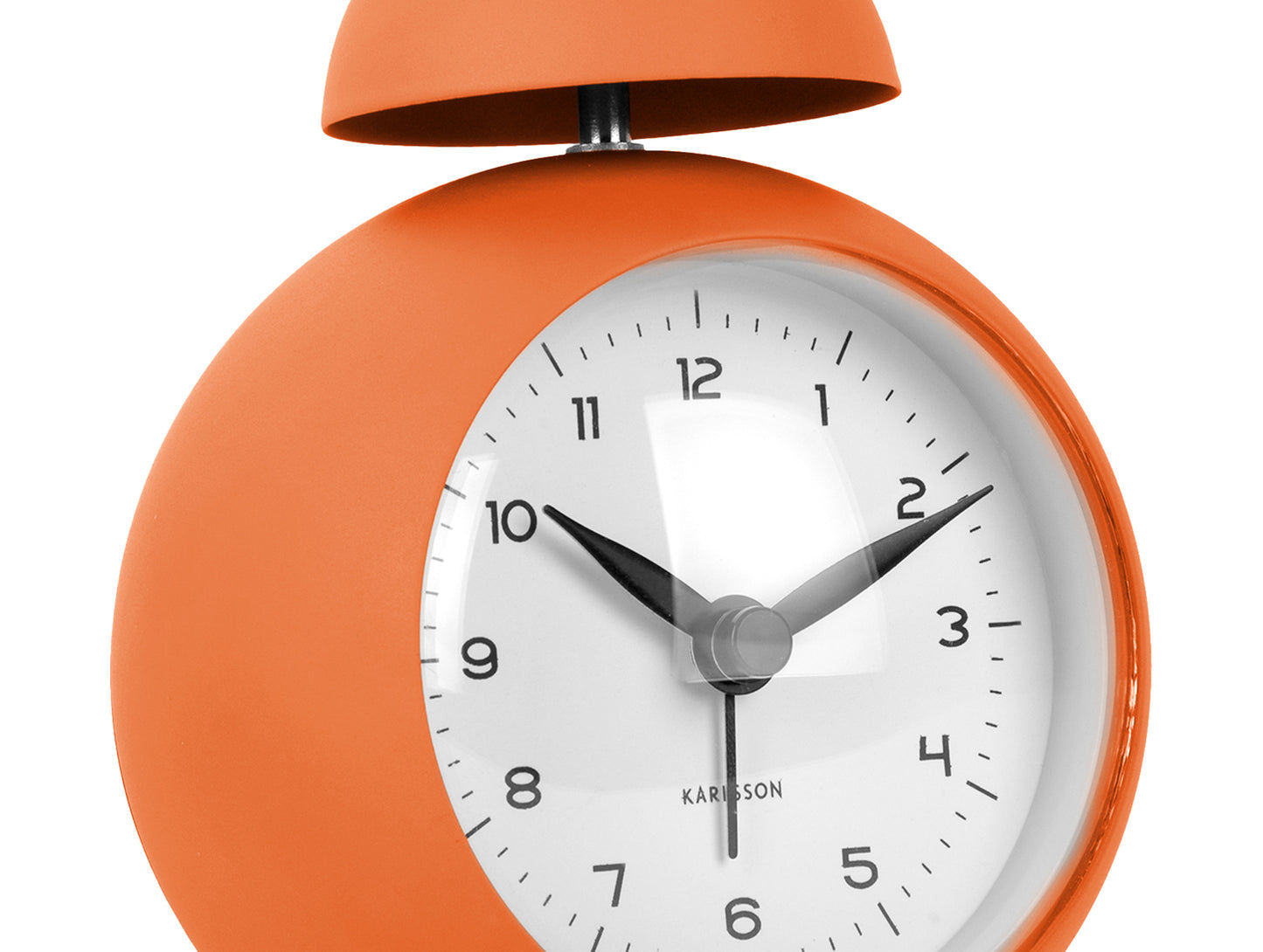 Neonorange väckarklocka urtavla, visare och svarta siffror
