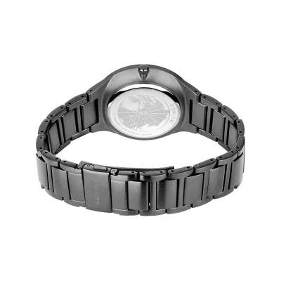 Bering Solar Armbanduhr Ansicht von hinten: Metallgliederarmband mit Schließe