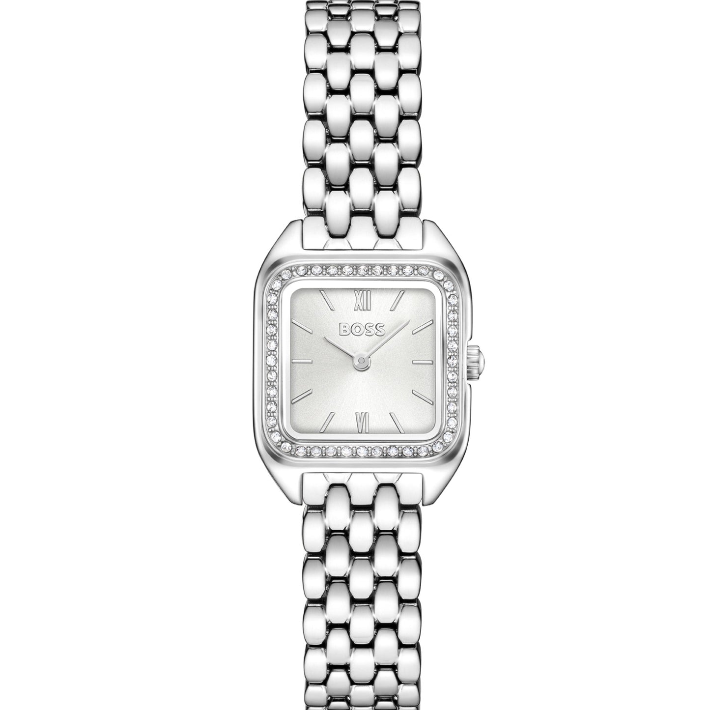 BOSS Mae Petite 1502882 Damenuhr Metallic Grau • Mineralglas • Edelstahlgehäuse
