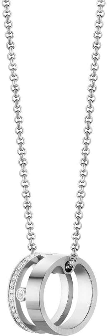 Silverhalsband med kedja och ringhänge
