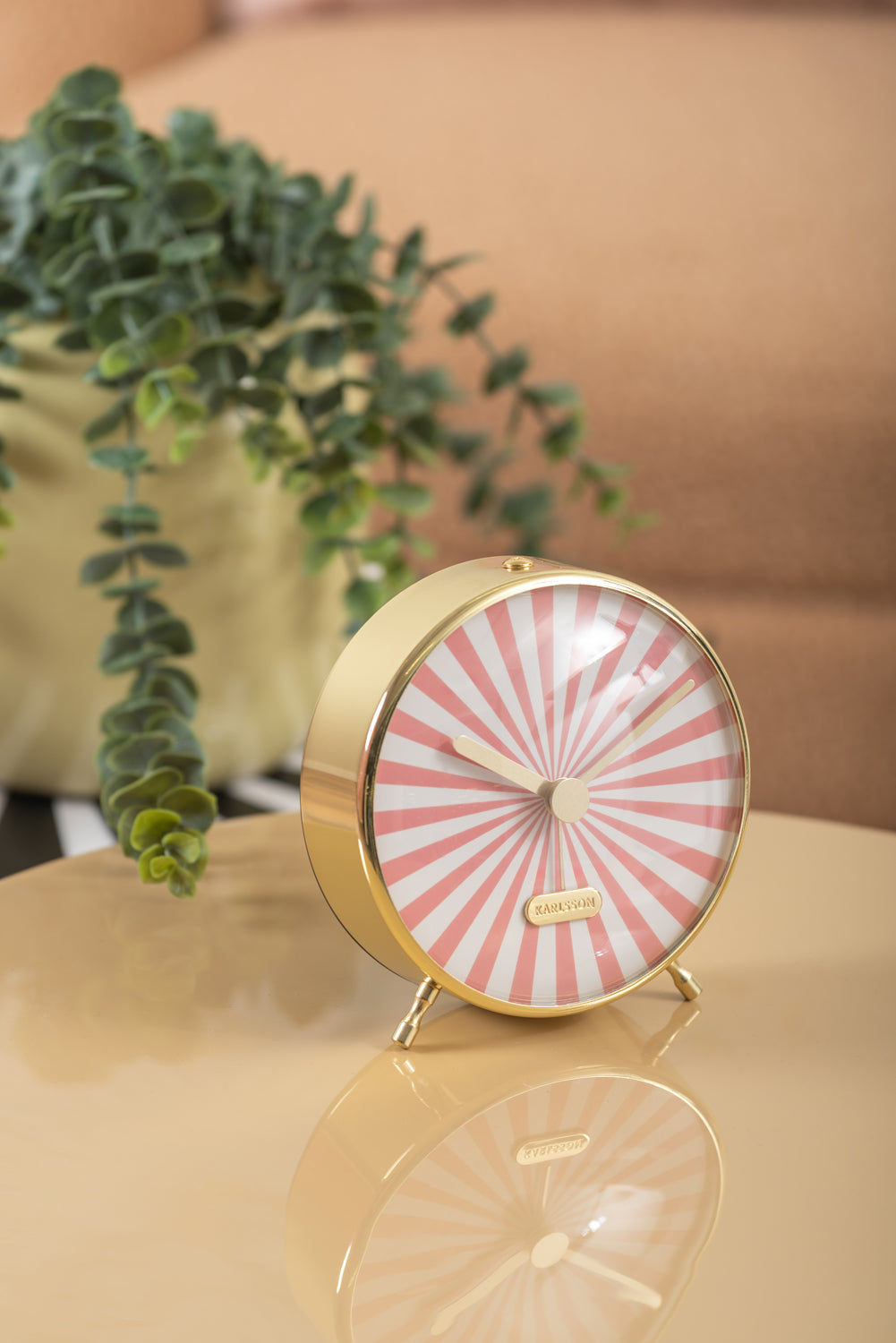 Karlsson Candy Swirl väckarklocka med rosa urtavla