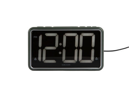 Retro väckarklocka djungelgrön med LED digital display