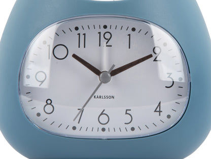 Karlsson Blob-väckarklocka i jeansblått med analog urtavla och visare