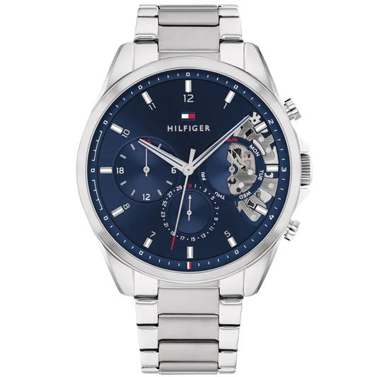 Tommy Hilfiger Baker 1710448 Herren • Chronographen-Optik mit Open Heart • 5 ATM Wasserdicht