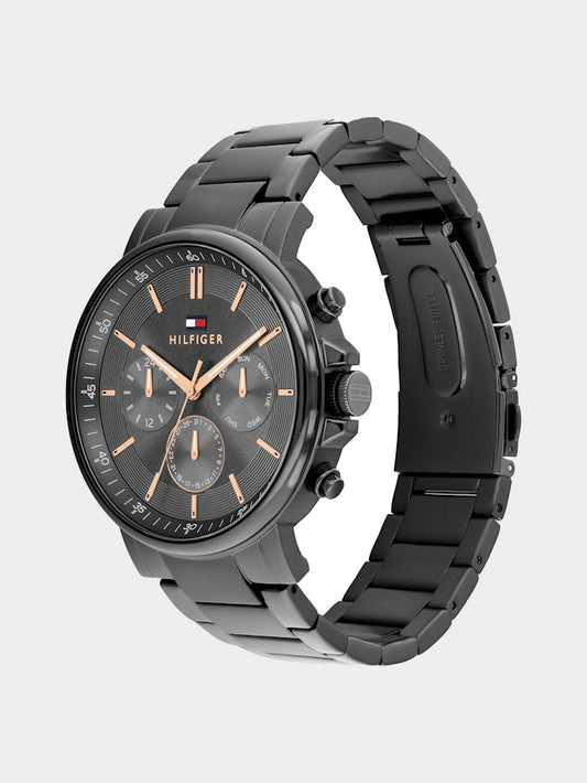 Tommy Hilfiger Tyson 1710711 Herrenuhr Grau • Ionisch beschichtetes Grau-Stahlgehäuse • 5 BAR Wasserdicht