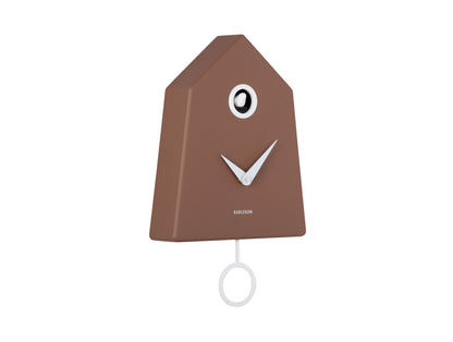 Väggklocka med gökmotiv, brun boett och pendelring