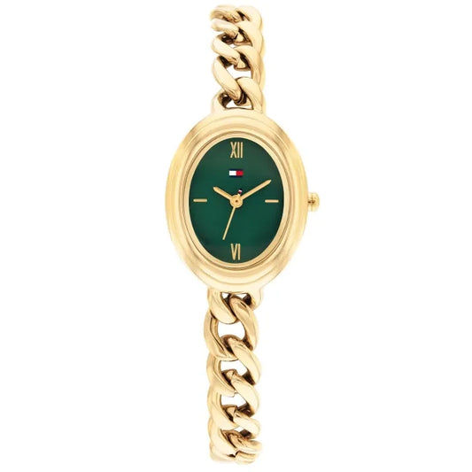 Tommy Hilfiger Demi Oval 1782877 Damen Armbanduhr • Ovales Gehäuse • Zeitloses Design