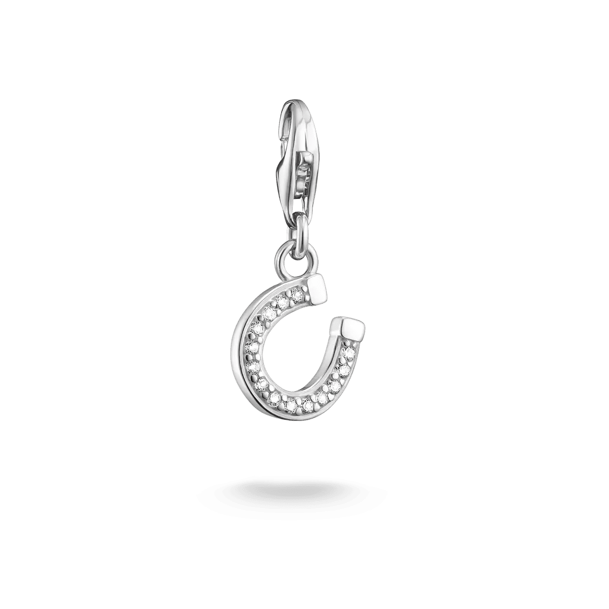 Hästskohänge i 925 sterlingsilver med gnistrande stenar