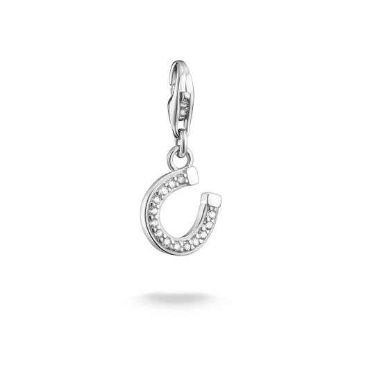Hästskohänge i 925 sterlingsilver med gnistrande stenar