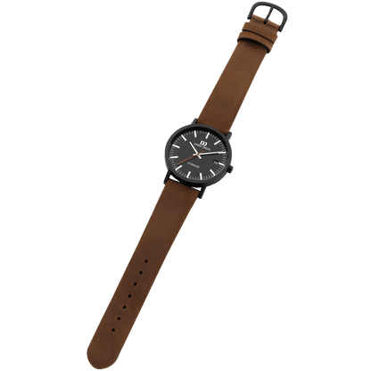 Danish Design Gløbe IQ34Q199 Rhine Armbanduhr Schwarz-Braun • Titangehäuse • Mineralglas, Bild 4