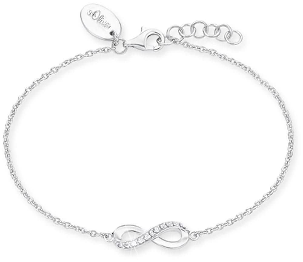 Armband med evighetssymbol, karbinhake och förlängningskedja
