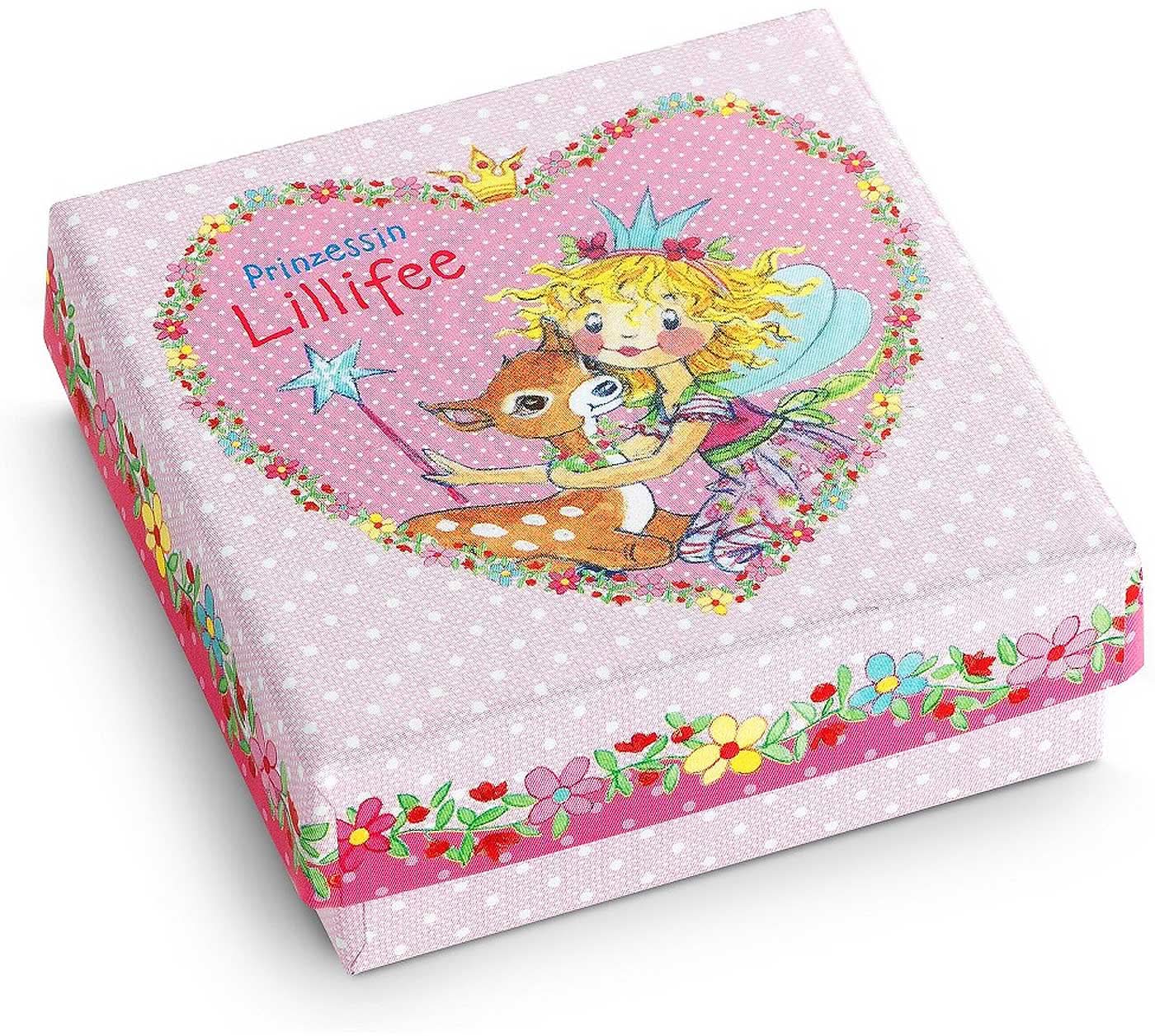Rosa smyckeskrin med motiv av Prinsessan Lillifee och glittrande stjärna