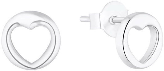 s.Oliver Jewelry örhängen med hjärta-urtag, silverfärgad, hjärtform