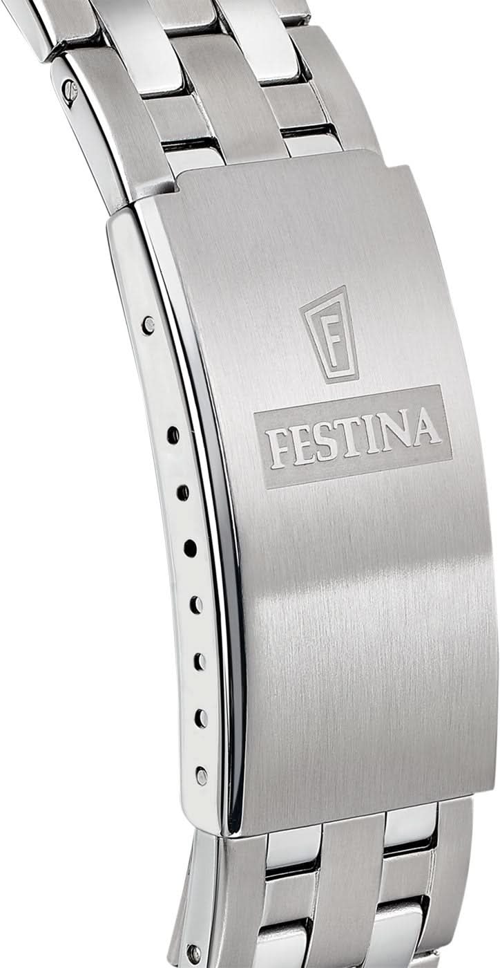 Herrarmbandsur med armband i rostfritt stål, boett med FESTINA-logotyp