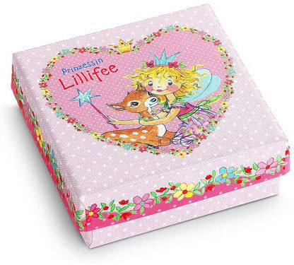 Prinsessan Lillifee smyckeskrin med rosa motiv och färgglada blomsterutsmyckningar