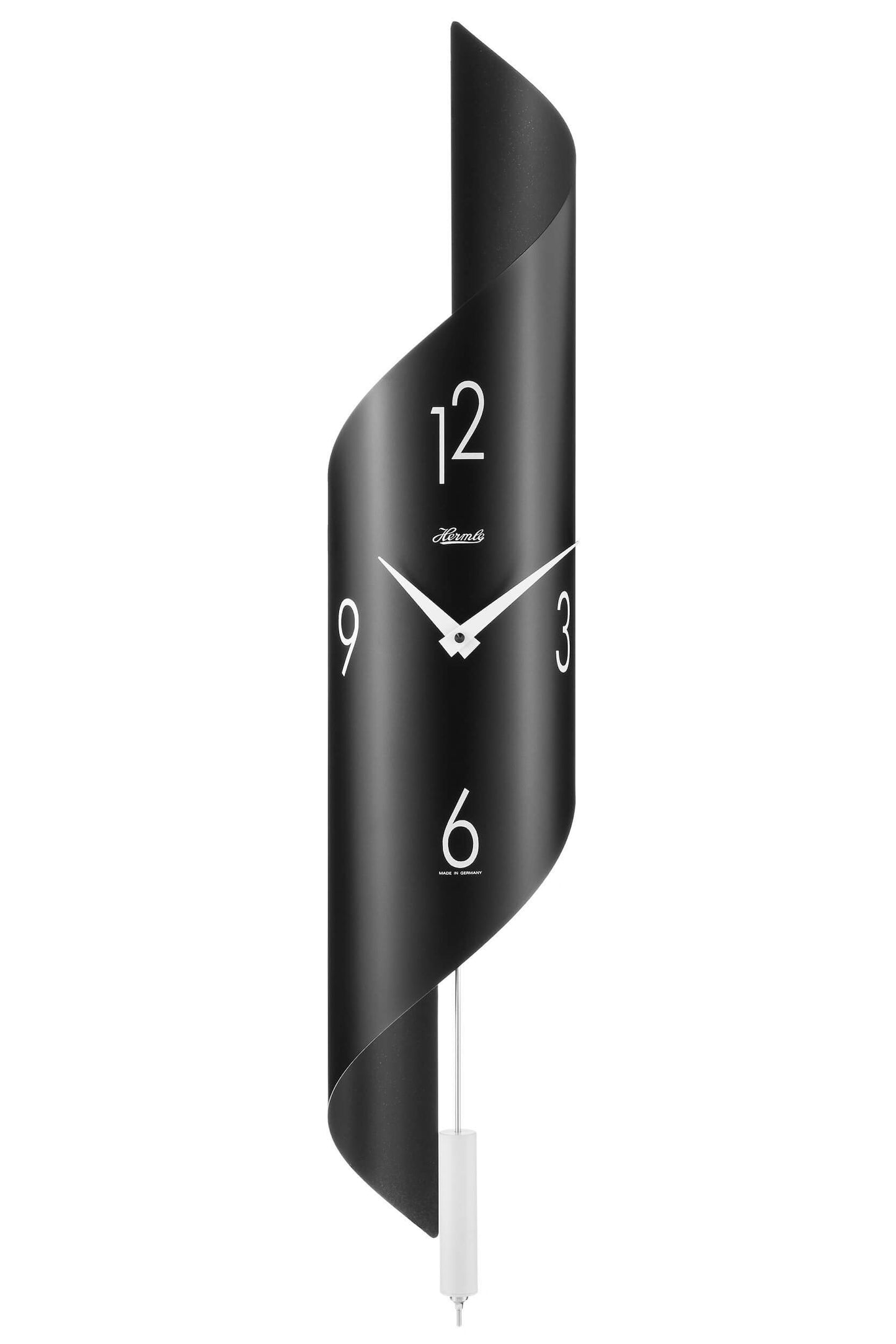 Hermle Savanna II 70944-292200 Wanduhr Anthrazit • Edelstahlkorpus gedreht • Weiße Ziffern und Zeiger