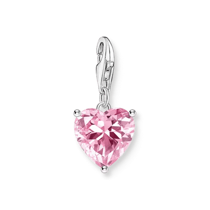 Thomas Sabo Charm-hänge Hjärta med rosa zirkonia i 925 sterlingsilver