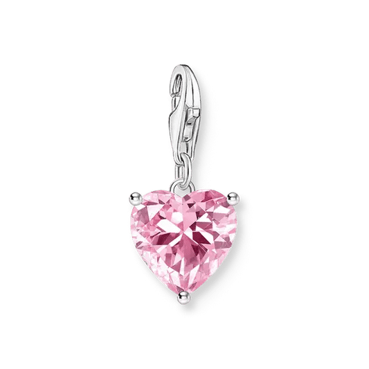 Thomas Sabo Charm-hänge Hjärta med rosa zirkonia i 925 sterlingsilver