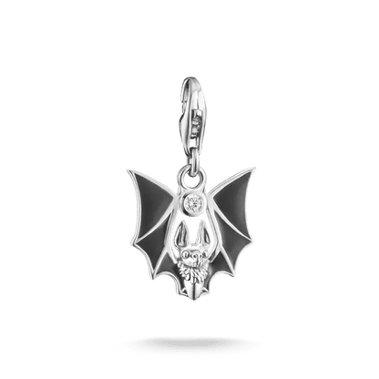 Berlock i sterling silver formad som en fladdermus med zirkoniastenar