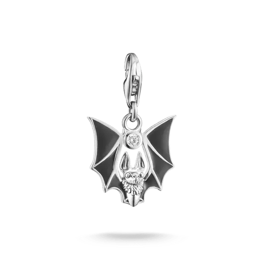 Berlock i sterling silver formad som en fladdermus med zirkoniastenar
