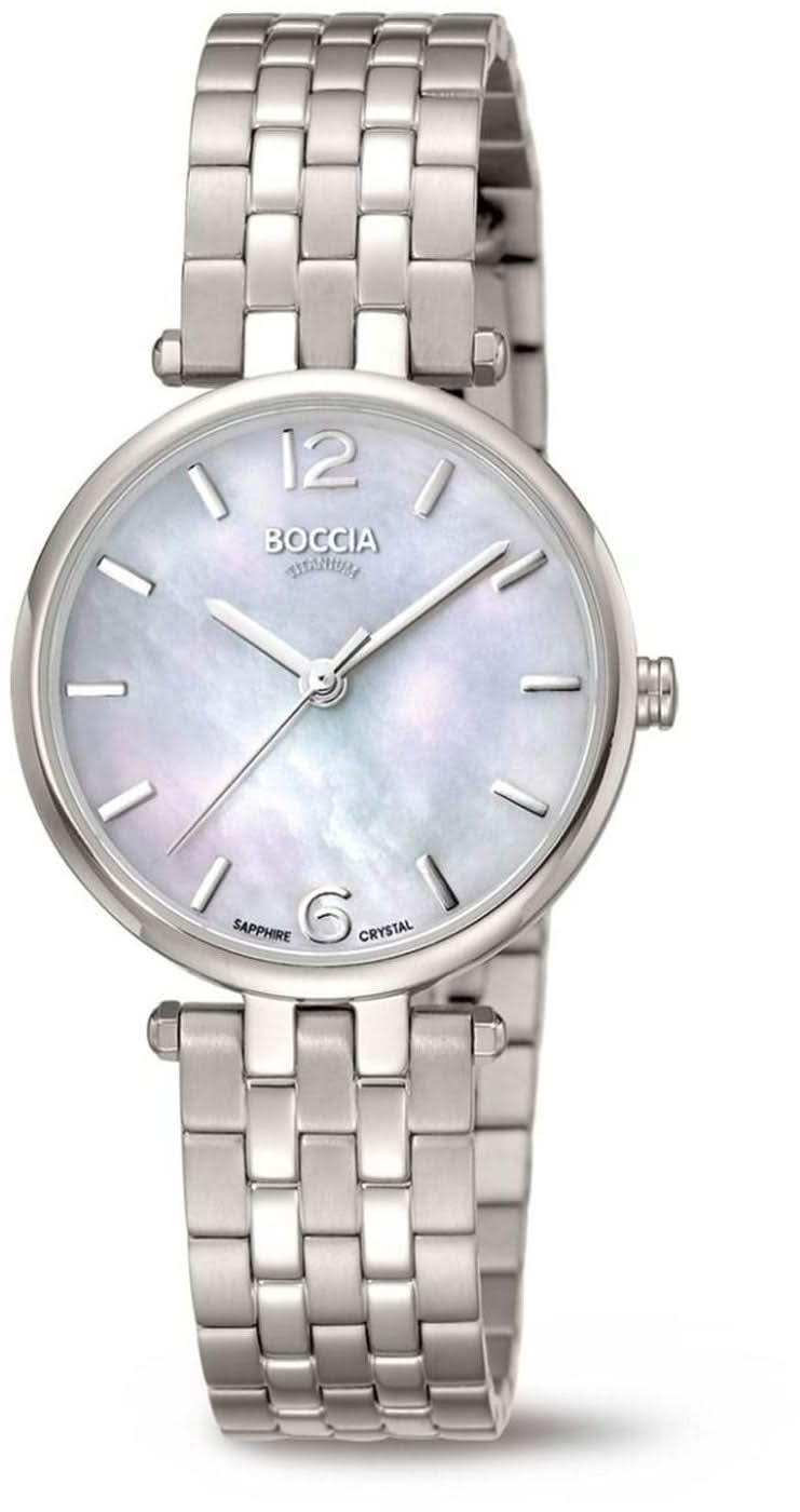 Unisexklocka med silverfärgat armband i rostfritt stål, runt urverk och ljusblå urtavla