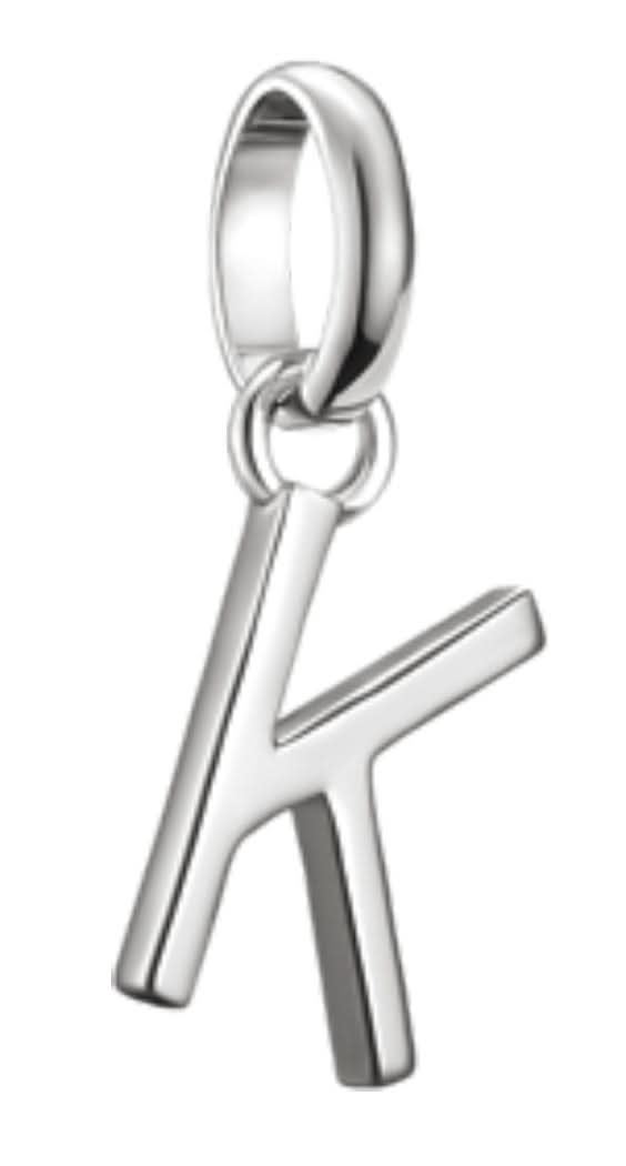 Thomas Sabo berlock bokstav K, silverfärgad, med ögla