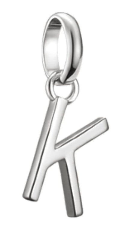 Thomas Sabo berlock bokstav K, silverfärgad, med ögla
