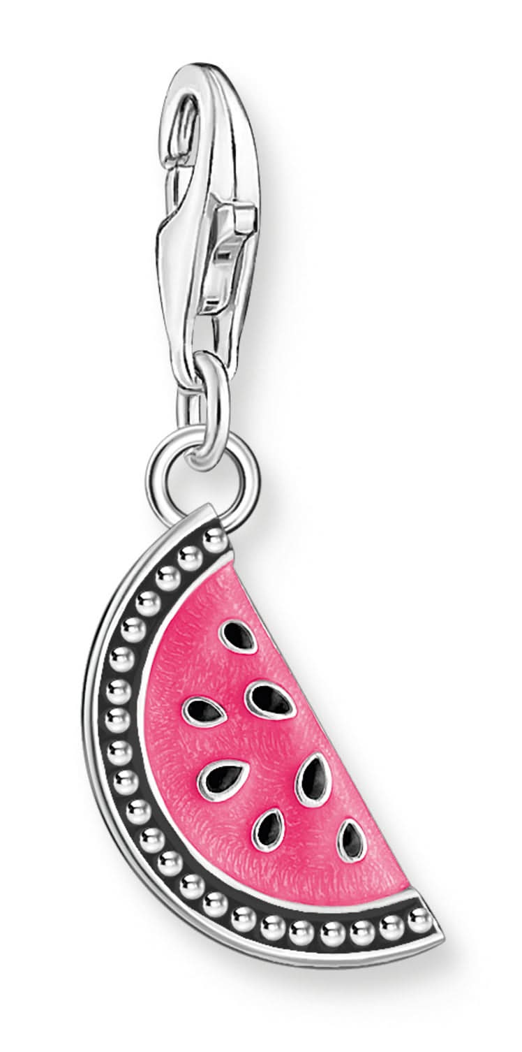 Thomas Sabo Charm-hänge Vattenmelon: rosa skiva i silverinfattning