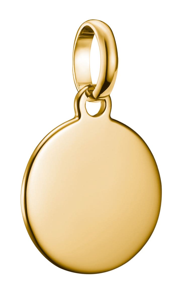 Thomas Sabo Charm-hänge Coin Connect, förgyllt runt skivhänge med ögla