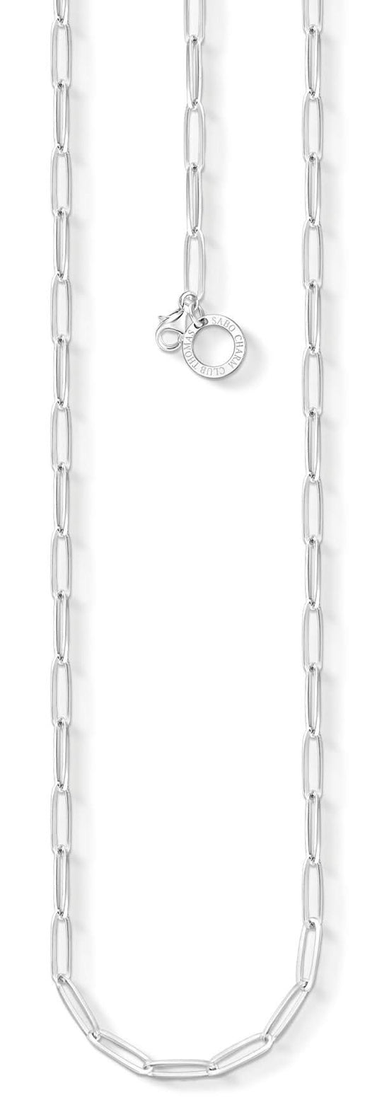 Thomas Sabo berlockhalsband med silverfärgat länkhalsband och runt hänge