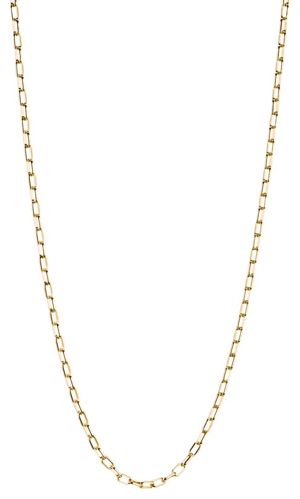 Förgyllt gem-halsband, pansarkedja, ca 70 cm