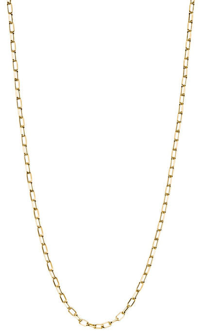 Förgyllt gem-halsband, pansarkedja, ca 70 cm