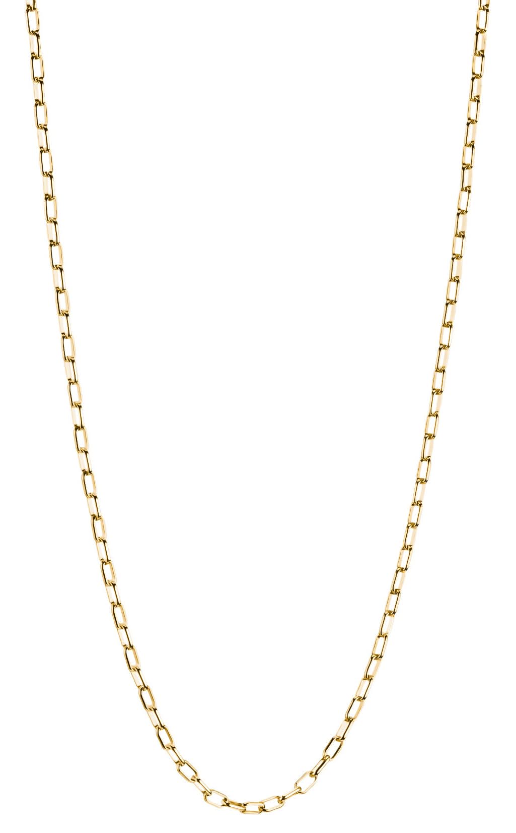 Förgyllt paperclip-halsband med jämna länkar