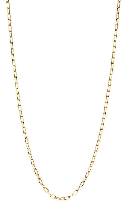 Förgyllt paperclip-halsband med jämna länkar