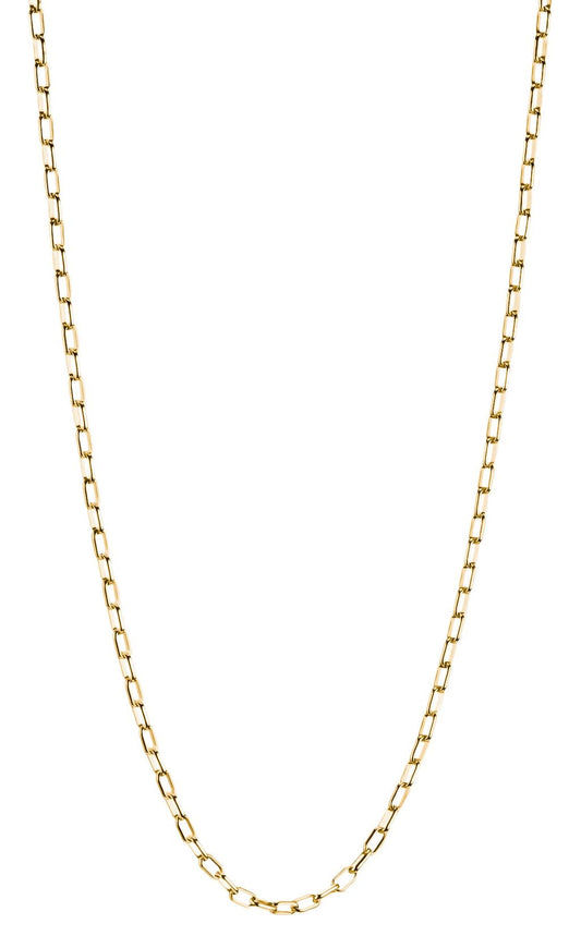 Förgyllt paperclip-halsband med jämna länkar