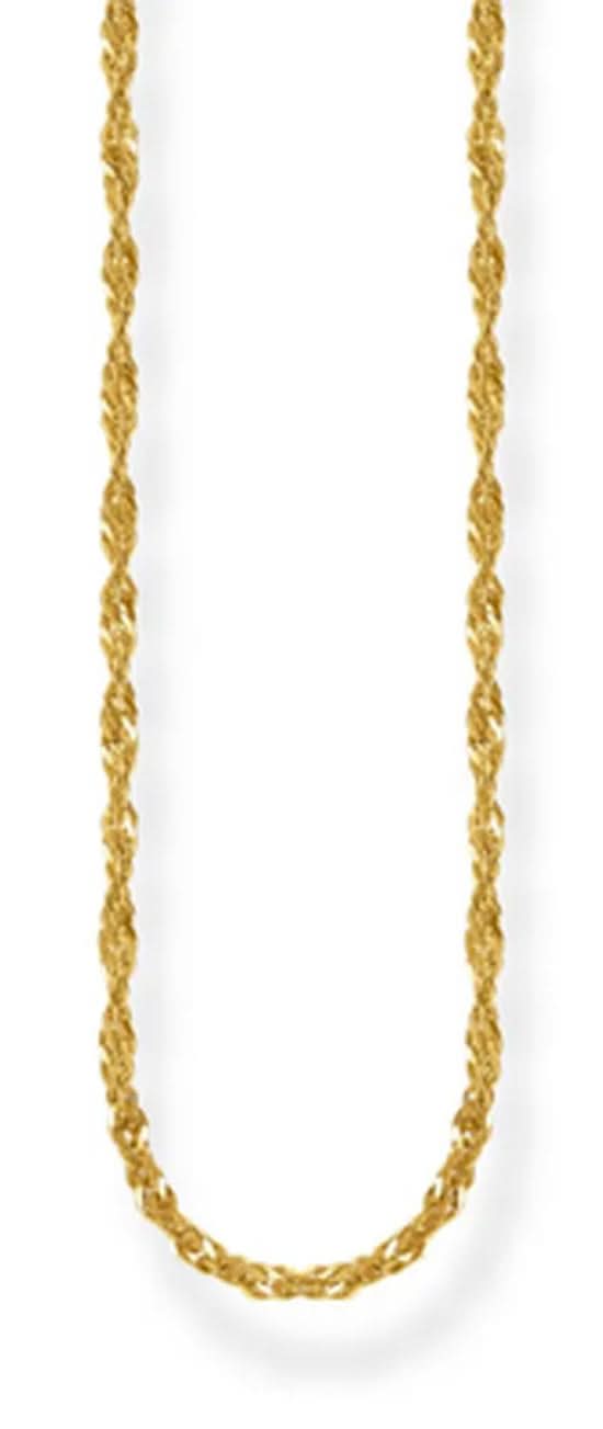 Guldpläterad halsband med fin länkdesign