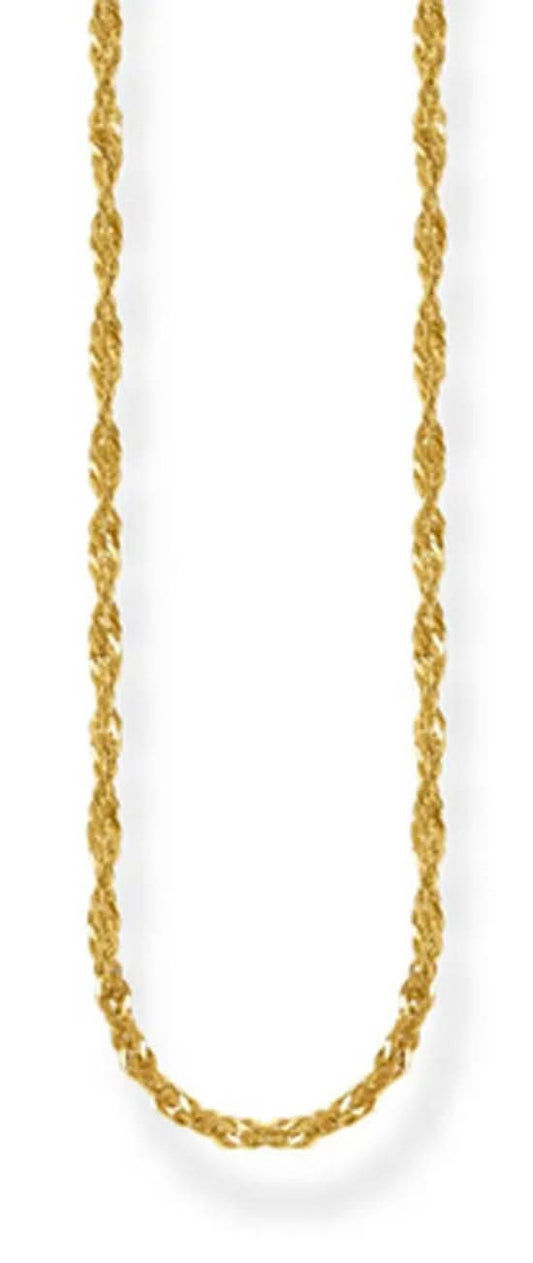 Guldpläterad halsband med fin länkdesign