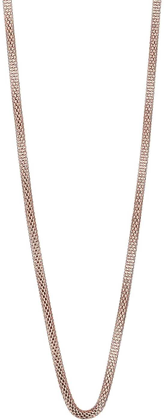 Halsband i rostfritt stål med fin länk, kedjelängd som når ner till bröstkorgen