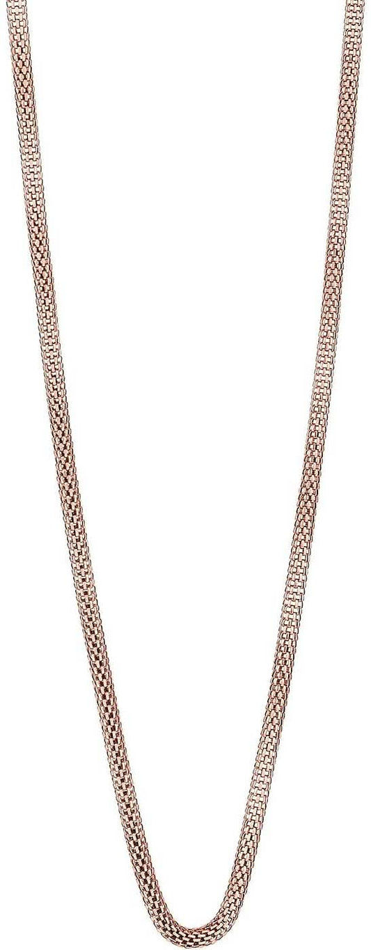 Halsband i rostfritt stål med fin länk, kedjelängd som når ner till bröstkorgen