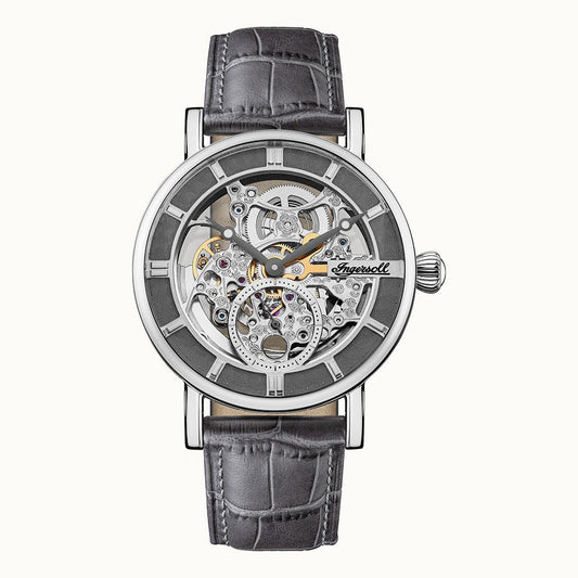 Ingersoll The Herald I00402B Herrenuhr Silber • Skelettwerk • Automatik