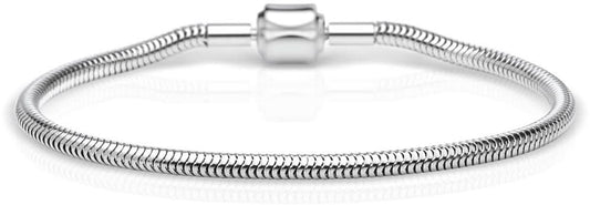 Bering Jewelry armband i rostfritt stål med flätad kedja och rektangulärt lås