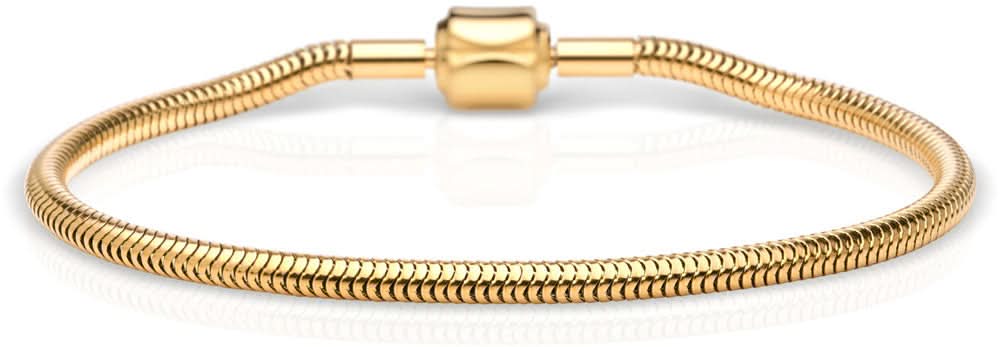 Metallarmband med fint nätmönster och guldfärgat spänne