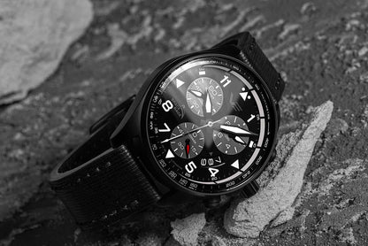 Vostok Europe Space Race herrklocka med svart boett och svart textilband